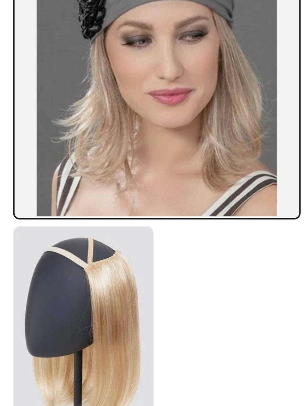 Ellen Willie Hair Piece, Halo, Hat Wig. Style: Cayene. Color: Light Blonde. NWT